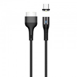 Дата кабель USAMS US-SJ338 U29 Magnetic USB to MicroUSB (2m) (Чорний)