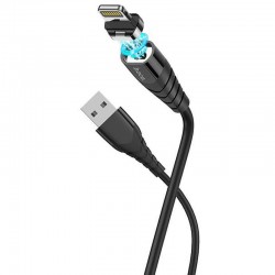 Магнитный кабель для iPhone Hoco X63 ""Racer"" USB to Lightning (1m) (Черный)