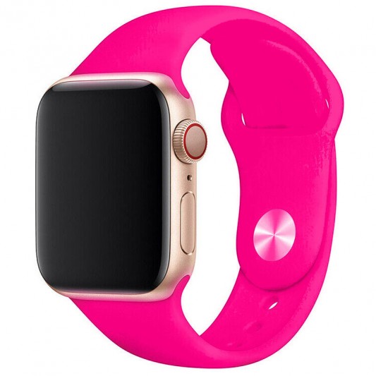 Силіконовий ремінець для Apple watch 38mm / 40mm (Рожевий / Barbie pink)