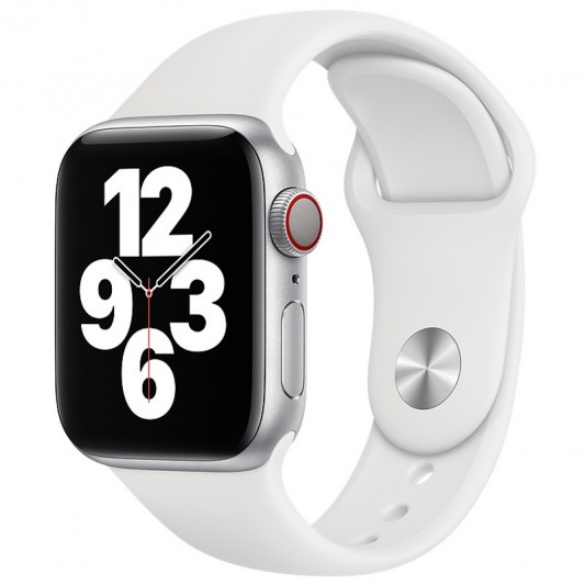 Силіконовий ремінець для Apple watch 38mm/40mm (Білий/White)