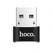 Перехідник Hoco UA6 OTG USB Female to Type-C Male (Чорний)
