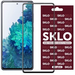 Защитное стекло SKLO 3D (full glue) для Samsung Galaxy S20 FE (Черный)