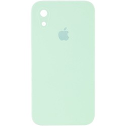 Чехол Silicone Case Square Full Camera Protective (AA) для Apple iPhone XR (6.1"") (Бирюзовый / Light Turquoise)