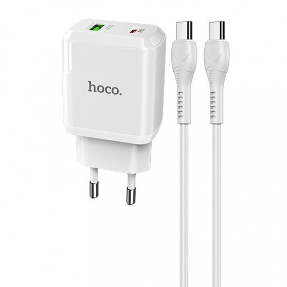 Зарядний пристрій Hoco N5 Favor 20W PD+QC3.0 Type-C to Type-C (Білий)