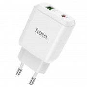 Зарядное устройство Hoco N5 Favor 20W PD+QC3.0 (1USB/1Type-C/3A) (Белый)
