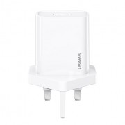 Зарядний пристрій USAMS US-CC116 T18 Single USB Travel Charger (UK Plug) (Білий)