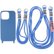 Чехол для Apple iPhone 13 (6.1"") - TPU two straps California Синий / Cosmos blue