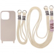 Чехол TPU two straps California для Apple iPhone 13 Pro Max (6.7"") Бежевый / Antigue White