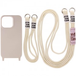 Чохол TPU two straps California для Apple iPhone 13 Pro Max (6.7"") Бежевий / Antigue White