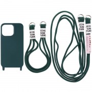 Чехол для Apple iPhone 12 Pro Max (6.7"") - TPU two straps California Зеленый / Forest green