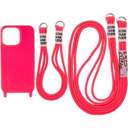 Чохол для Apple iPhone 12 Pro Max (6.7"") - TPU two straps California Рожевий