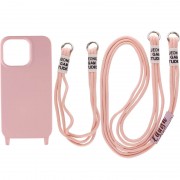 Чехол для Apple iPhone 12 Pro Max (6.7"") - TPU two straps California Розовый / Pink Sand