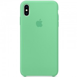 Чехол для iPhone XS Max (6.5") Silicone case (AAA) (Зеленый / Spearmint)
