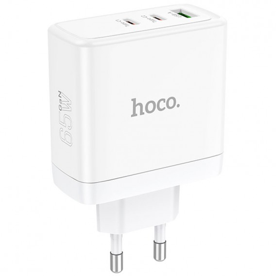 Зарядний пристрій Hoco N30 Glory PD65W (2Type-C/1USB), White