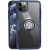 TPU + PC чохол для Apple iPhone 12 Pro Max (6.7") - Deen CrystalRing for Magnet (opp) (Безбарвний / Темно-синій)