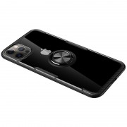 TPU + PC чохол для Apple iPhone 12 Pro Max (6.7") - Deen CrystalRing for Magnet (opp) (Безбарвний / Чорний)