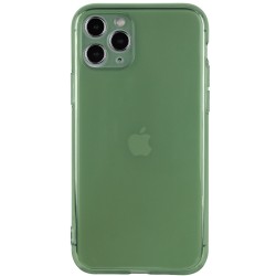 Матовый полупрозрачный TPU чехол для Apple iPhone 11 Pro Max (6.5") с защитой камеры (Зеленый / Green)