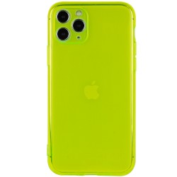 Матовый полупрозрачный TPU чехол для Apple iPhone 11 Pro (5.8") - с защитой камеры (Зеленый / Light Green)