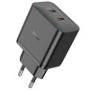 Зарядное устройство для iPhone 15 Pro Max - Hoco N35 Streamer PD45W (2C), Черный