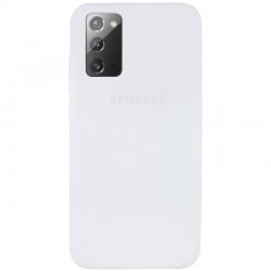 Чехол для Samsung Galaxy Note 20 - Silicone Cover Full Protective (AA) (Белый / White)