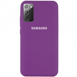 Чехол для Samsung Galaxy Note 20 - Silicone Cover Full Protective (AA) (Фиолетовый / Grape)