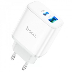Блок живлення Hoco C105A Stage PD20W+QC3.0 (1USB-A/1C) White