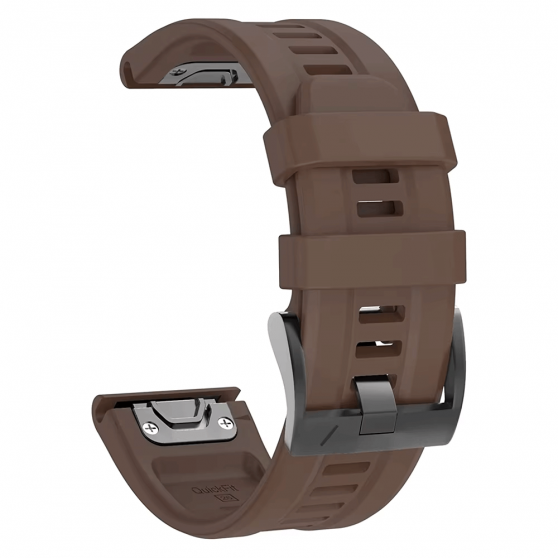 Силиконовый ремешок для часов Garmin Fenix, forerunner - QuickFit 22 мм, Brown