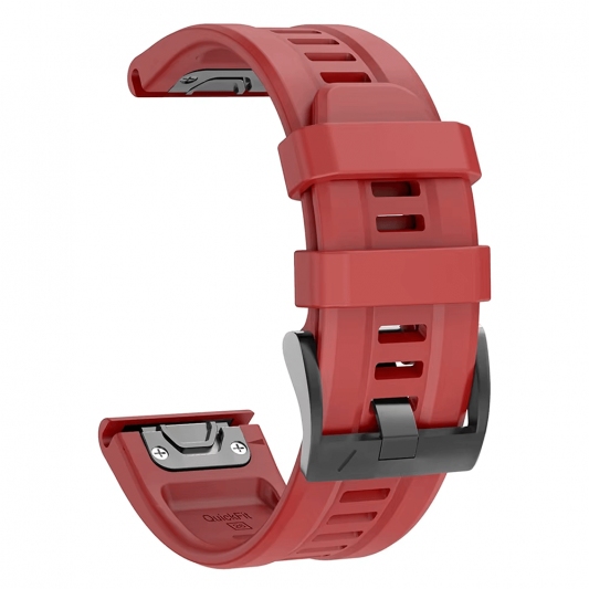 Силіконовий ремінець для годинників Garmin Fenix, forerunner - QuickFit 22 мм, Red