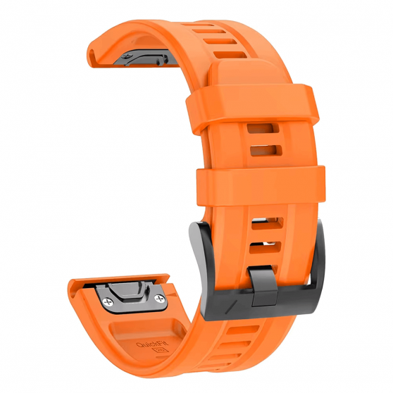 Силиконовый ремешок для часов Garmin Fenix, forerunner - QuickFit 22 мм, Orange