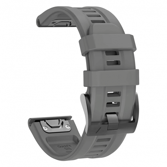Силиконовый ремешок для часов Garmin Fenix, forerunner - QuickFit 22 мм, Gray