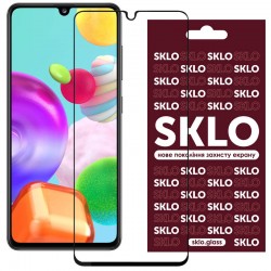 Защитное стекло для Samsung Galaxy A41 - SKLO 3D (full glue) (Черный)