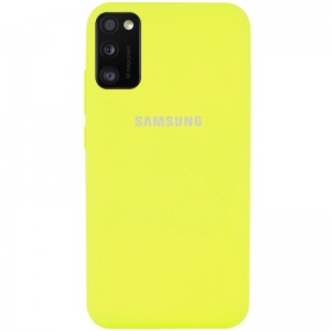 Чохол для Samsung Galaxy A41 - Silicone Cover Full Protective (AA) (Жовтий / Flash)
