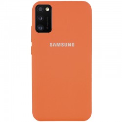 Чехол для Samsung Galaxy A41 - Silicone Cover Full Protective (AA) (Оранжевый / Apricot)