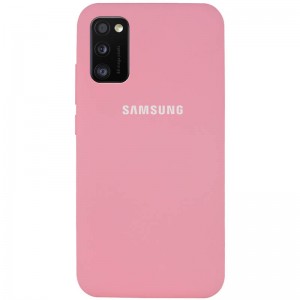Чохол для Samsung Galaxy A41 - Silicone Cover Full Protective (AA) (Рожевий / Pink)