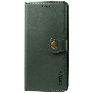 Шкіряний чохол книжка для Samsung Galaxy A41 - GETMAN Gallant (PU) (Зелений)
