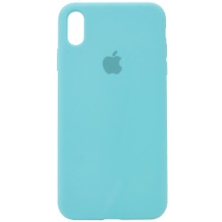 Чохол для Apple iPhone XR (6.1") Silicone Case Full Protective (AA) (Бірюзовий / Marine Green)