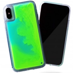 Неоновый чехол для Apple iPhone XS Max (6.5") Neon Sand glow in the dark (Зеленый)
