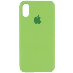 Чохол для Apple iPhone XS Max (6.5") Silicone Case Full Protective (AA) (М'ятний / Mint)