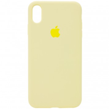 Чохол для Apple iPhone X (5.8") / XS (5.8") Silicone Case Full Protective (AA) (Жовтий / Mellow Yellow)