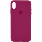 Чохол для Apple iPhone X (5.8") / XS (5.8") Silicone Case Full Protective (AA) (Червоний / Rose Red)
