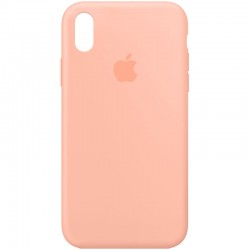 Чохол для Apple iPhone X (5.8") / XS (5.8") Silicone Case Full Protective (AA) (Помаранчевий / Grapefruit)