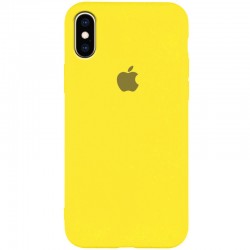 Чехол для Apple iPhone XS Max (6.5") Silicone Case Slim Full Protective (Желтый / Neon Yellow)