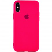 Чохол для Apple iPhone XS Max (6.5") Silicone Case Slim Full Protective (Рожевий / Shiny pink)