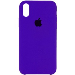 Чохол для Apple iPhone X (5.8") / XS (5.8") Silicone Case (AA) (Синій / Shiny Blue)