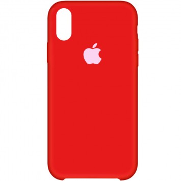 Чохол для Apple iPhone X (5.8") / XS (5.8") Silicone Case (AA) (Червоний / Dark Red)