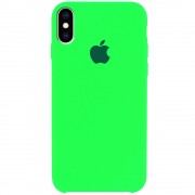 Чохол для Apple iPhone X (5.8") / XS (5.8") Silicone Case (AA) (Салатовий / Neon Green)