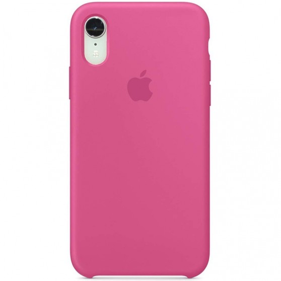 Чехол для Apple iPhone XR (6.1") Silicone case (AAA) (Малиновый / Dragon Fruit)