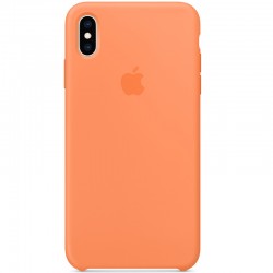 Чехол для Apple iPhone XS Max (6.5") Silicone case (AAA) (Оранжевый / Papaya)
