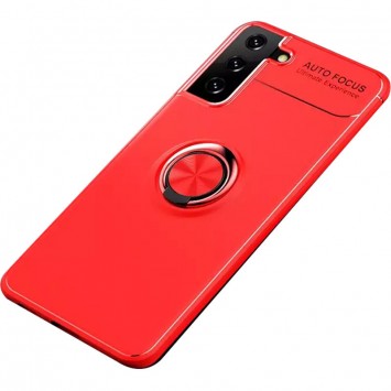 TPU чохол для Samsung Galaxy S21 + Deen ColorRing під магнітний тримач (opp) (Червоний / Червоний)