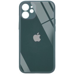 TPU+Glass чехол для Apple iPhone 12 mini (5.4") GLOSSY Logo Full camera (opp) (Зеленый)